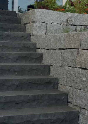 Natural Stone Stone Step Stairs - Basalt Step Stair