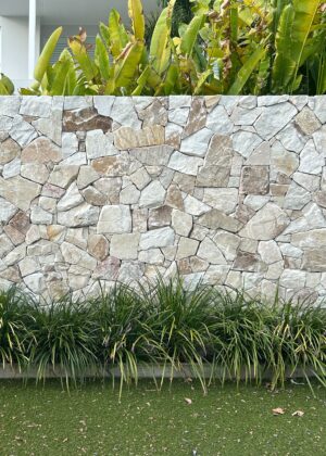 Natural Stone Wall Cladding Free Form - Loose Stone - White Beige Blend