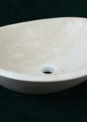 Ancient Galala Cream Limestone Oval and Round Basin - Natural Stone - Sink Bowl