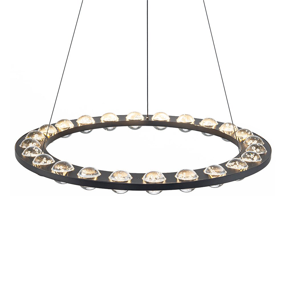 24-Light Bubble Glass Circle LED Chandelier - Image 9