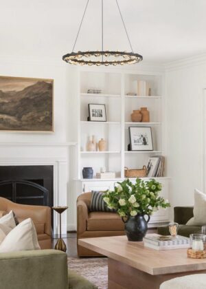 24-Light Bubble Glass Circle LED Chandelier