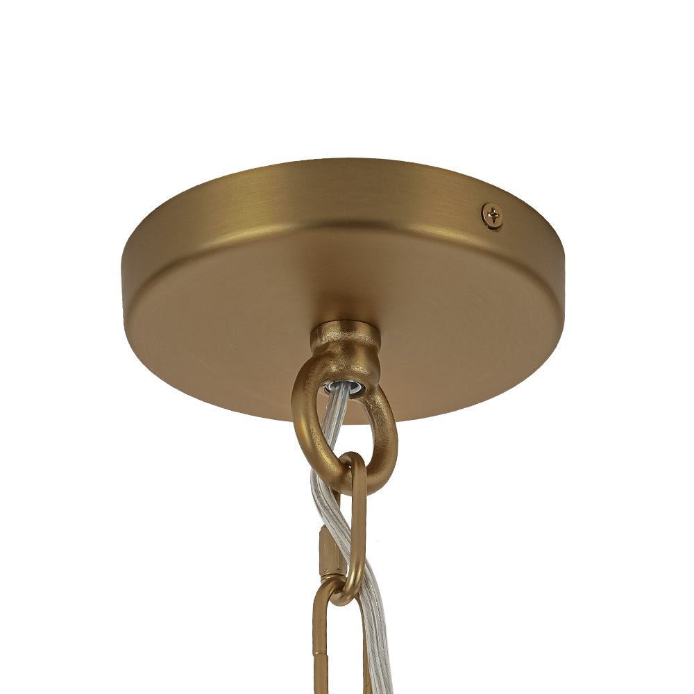 3-Light Glass Textured Tube Two-Tiered Chandelier - Image 8