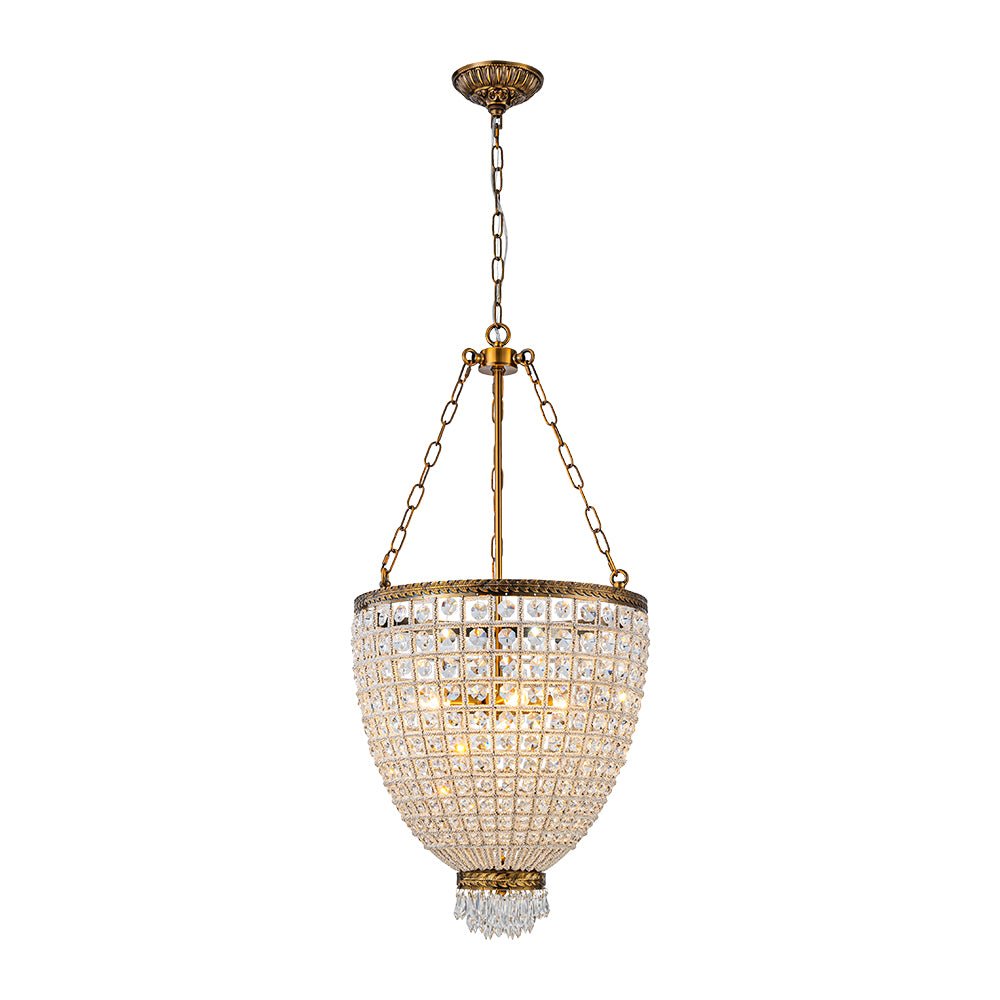 4-Light Basket Crystal Chandelier - Image 3
