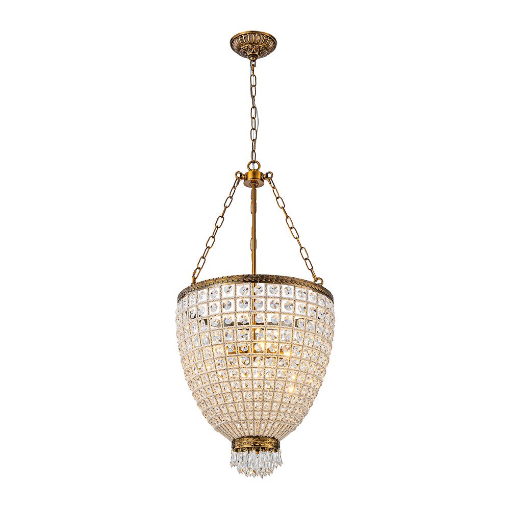 4-Light Basket Crystal Chandelier - Image 4