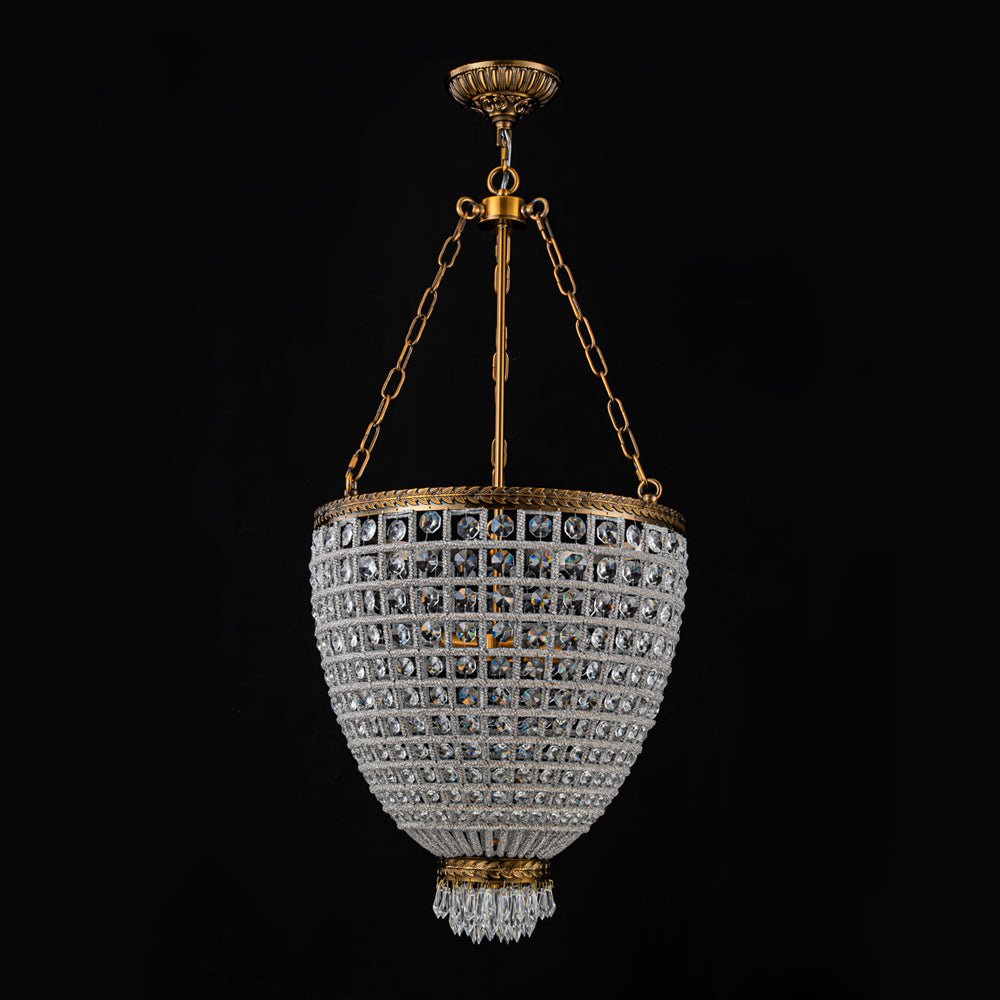 4-Light Basket Crystal Chandelier - Image 8