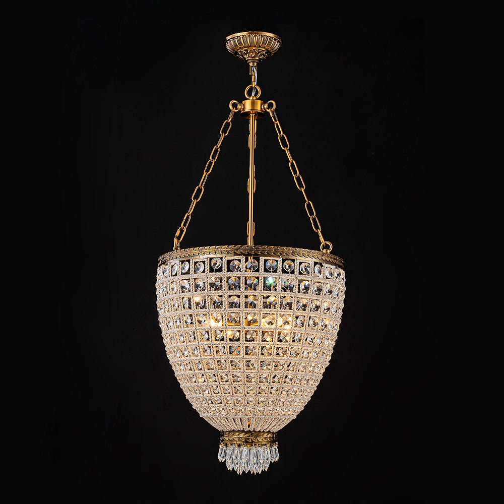 4-Light Basket Crystal Chandelier - Image 7