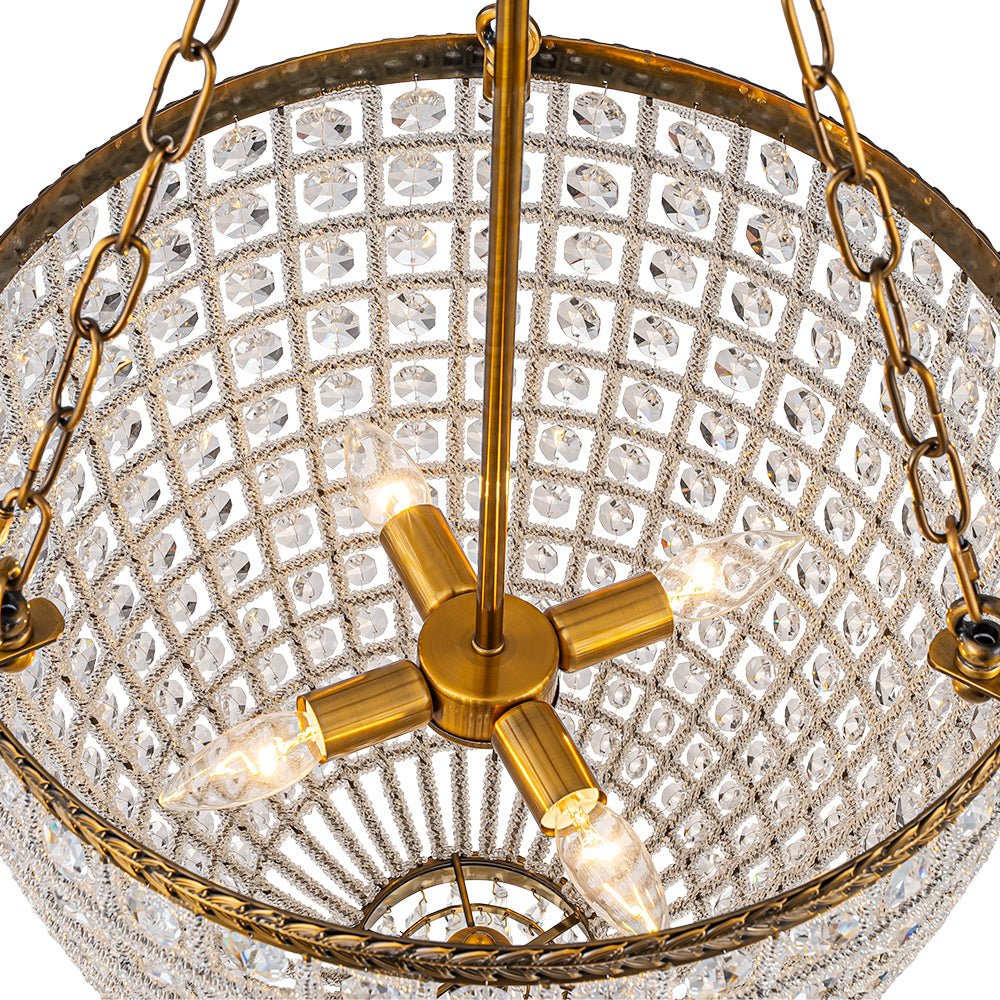 4-Light Basket Crystal Chandelier - Image 15