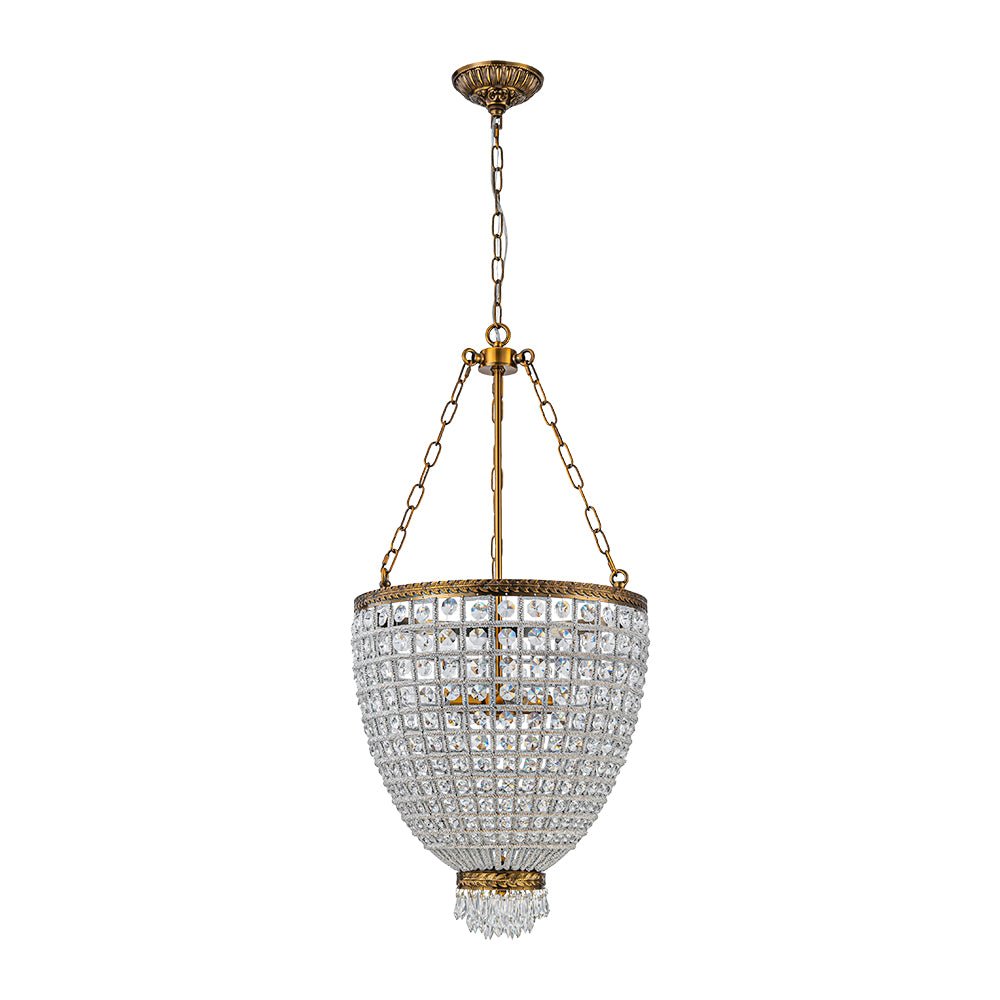 4-Light Basket Crystal Chandelier - Image 6