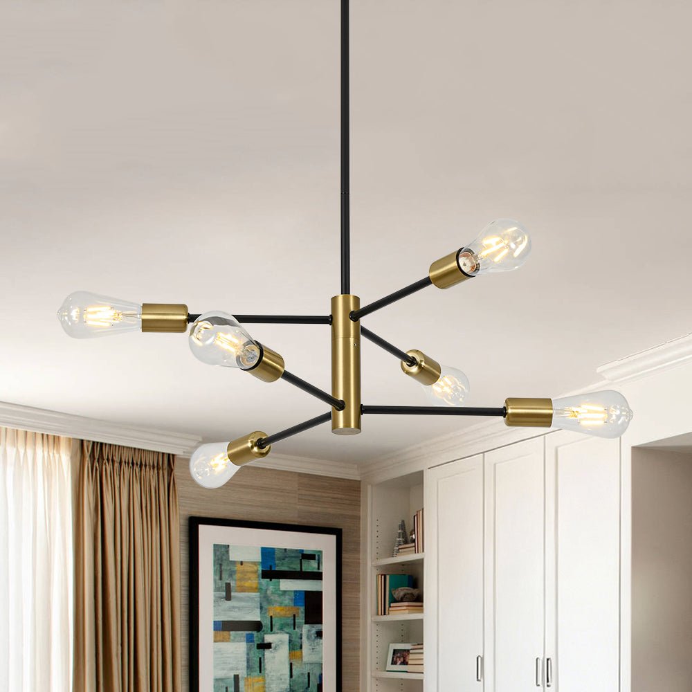 6-Light Designer Minimalist Sputnik Chandelier - Image 2