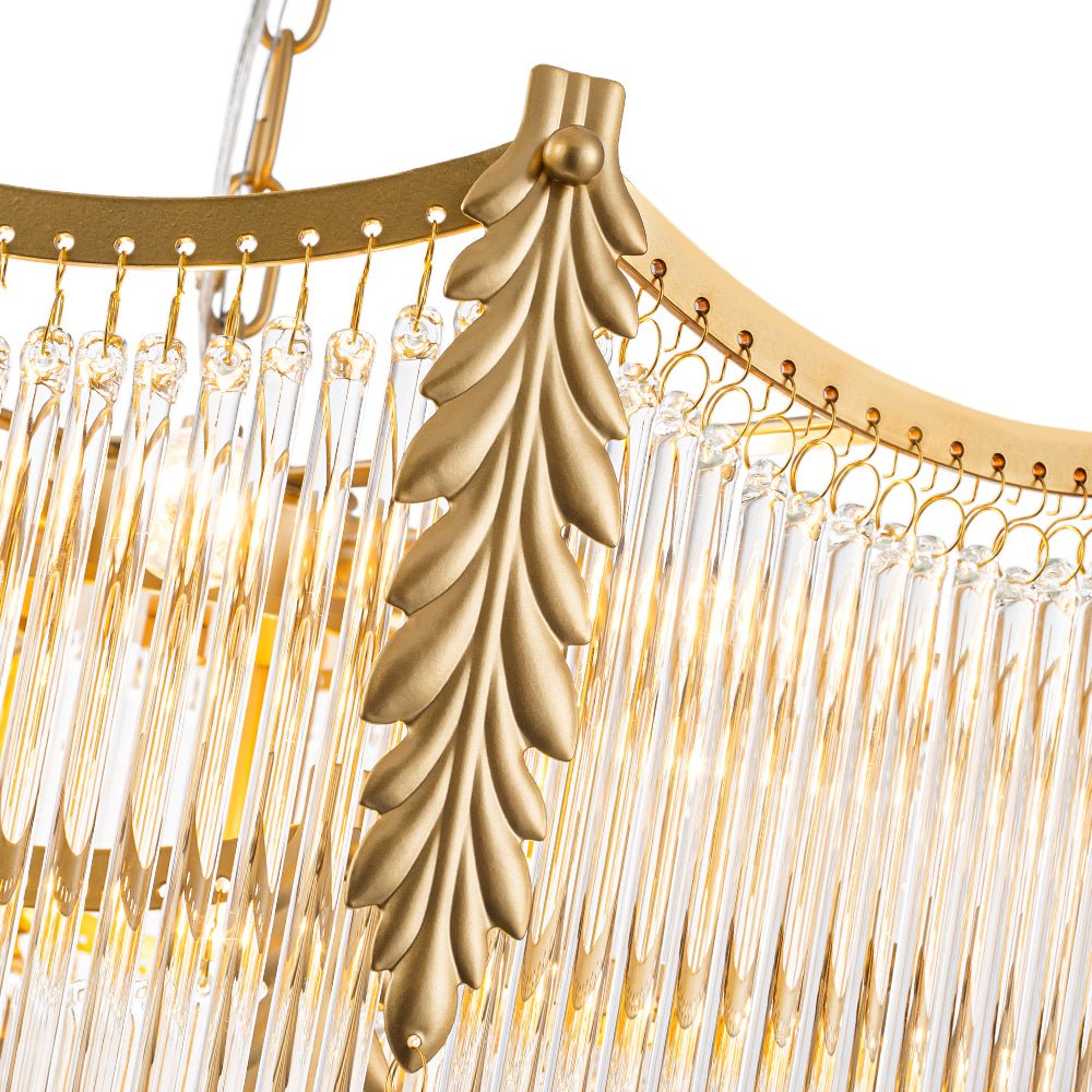 Glass Crystal Teardrop Tiered Chandelier - Image 19