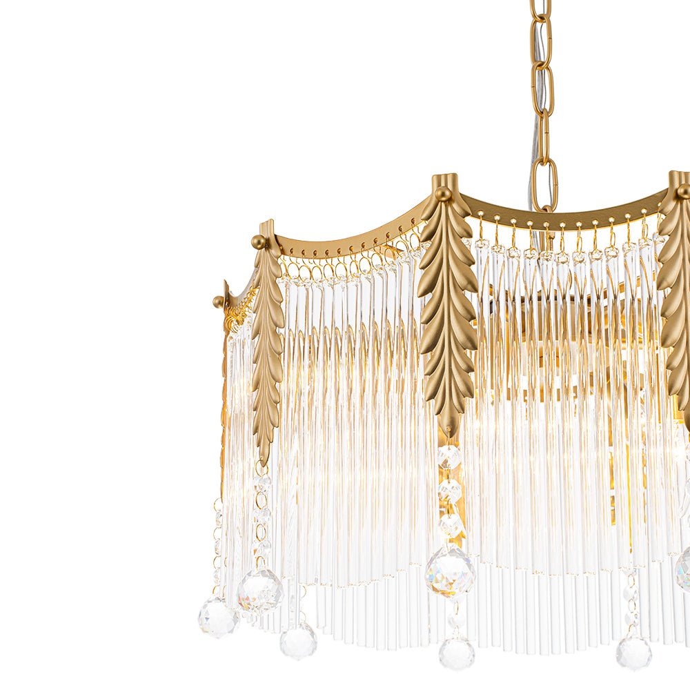 Glass Crystal Teardrop Tiered Chandelier - Image 13