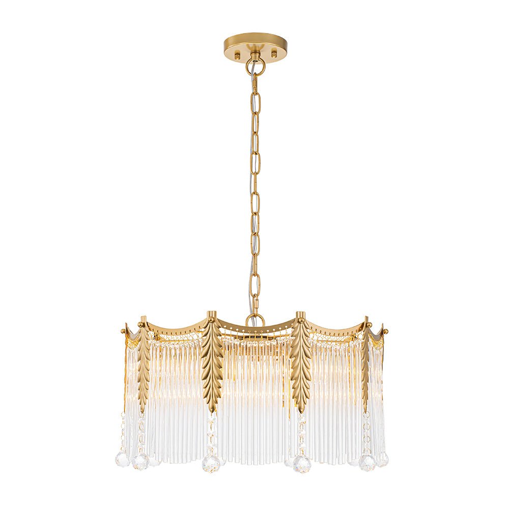 Glass Crystal Teardrop Tiered Chandelier - Image 7