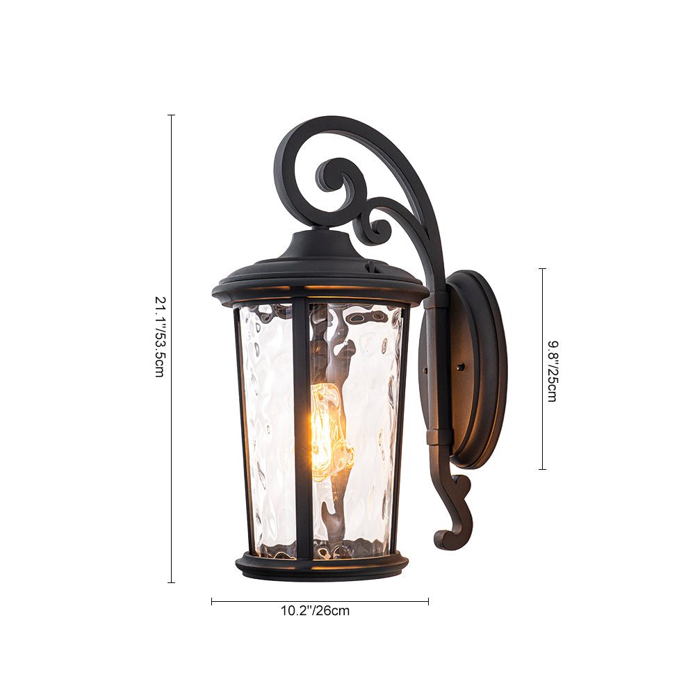 IP23 Glass Lantern Outdoor Wall Sconce - Image 3