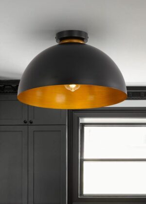 Modern Farmhouse 1-Light Dome Flush Mount